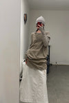 BORIS BIDJAN SABERI Stitching T-shirt LS1.2 RF F035+FTJ 00001 Marl 2